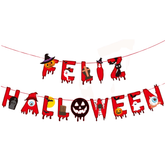 BANDERIN FELIZ HALLOWEEN SANGRE